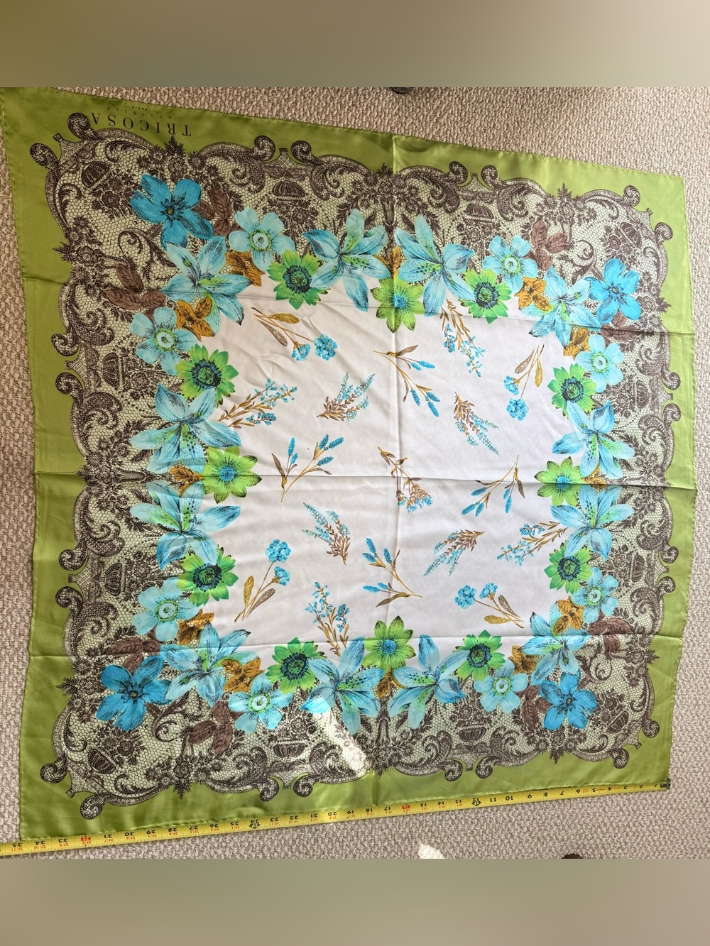 Vintage Tricosa Nouvelle Paris Silk Scarf. EUC